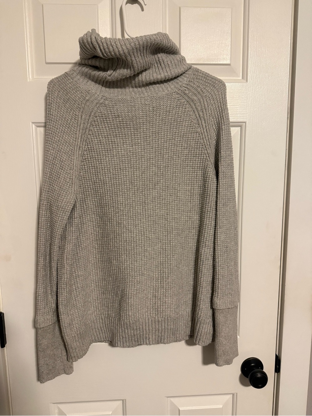Market & Spruce Taupe Cowl Neck Sweater - Picture 3 of 6
